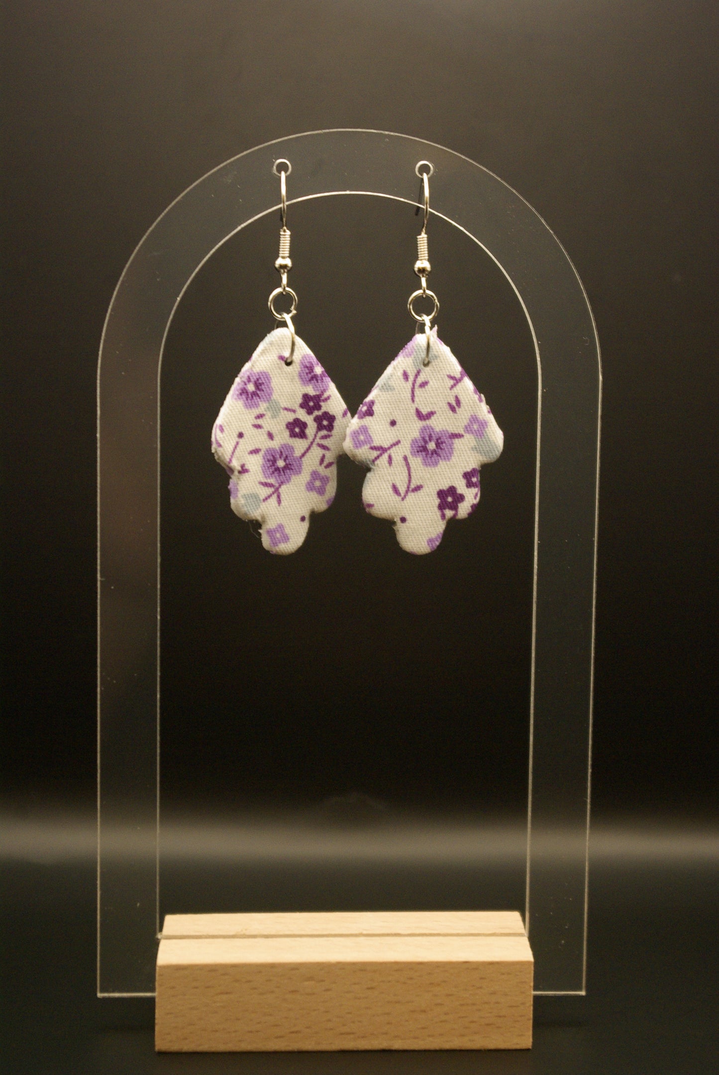 Boucle d'oreille feuille