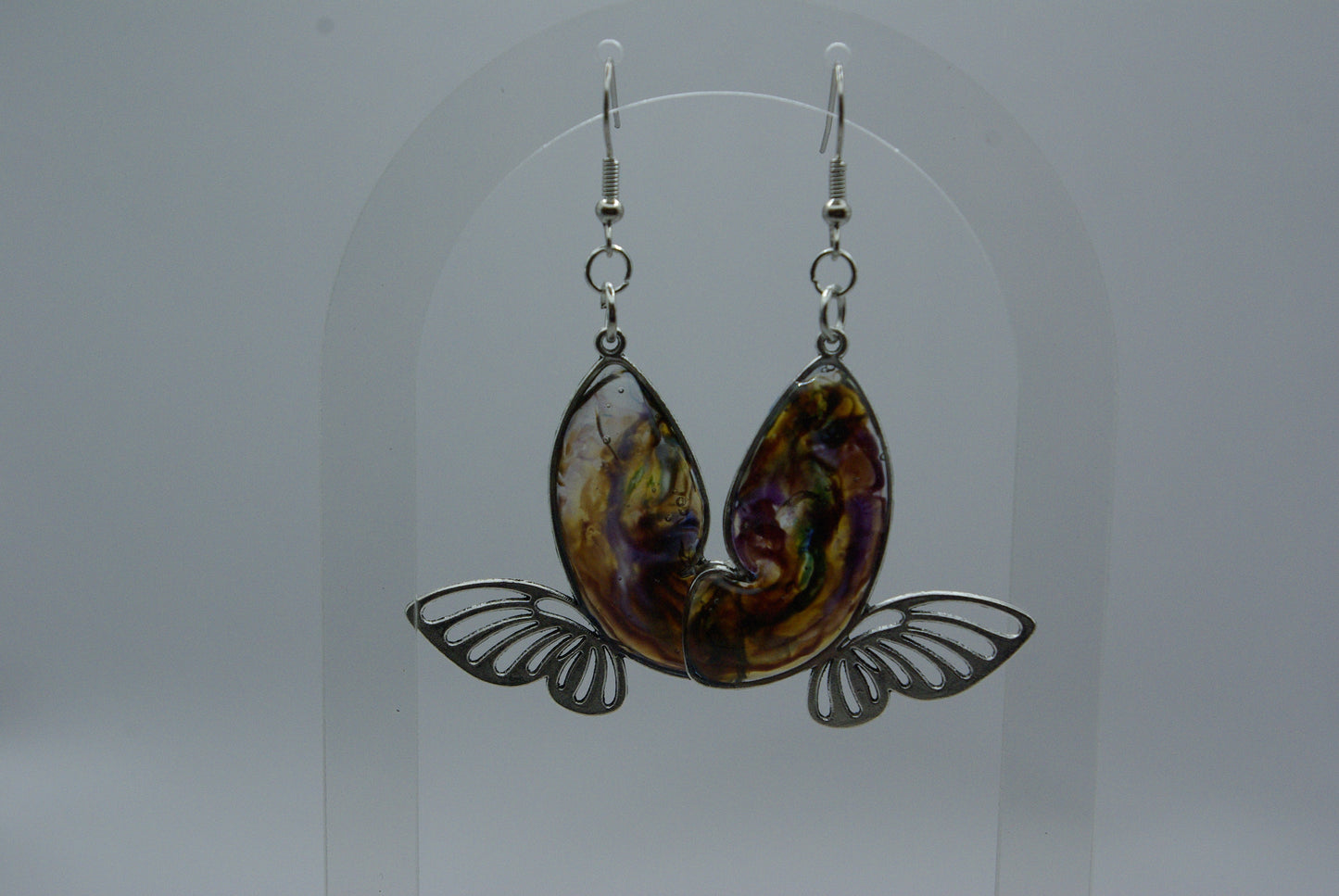 Boucle d'oreille en époxy