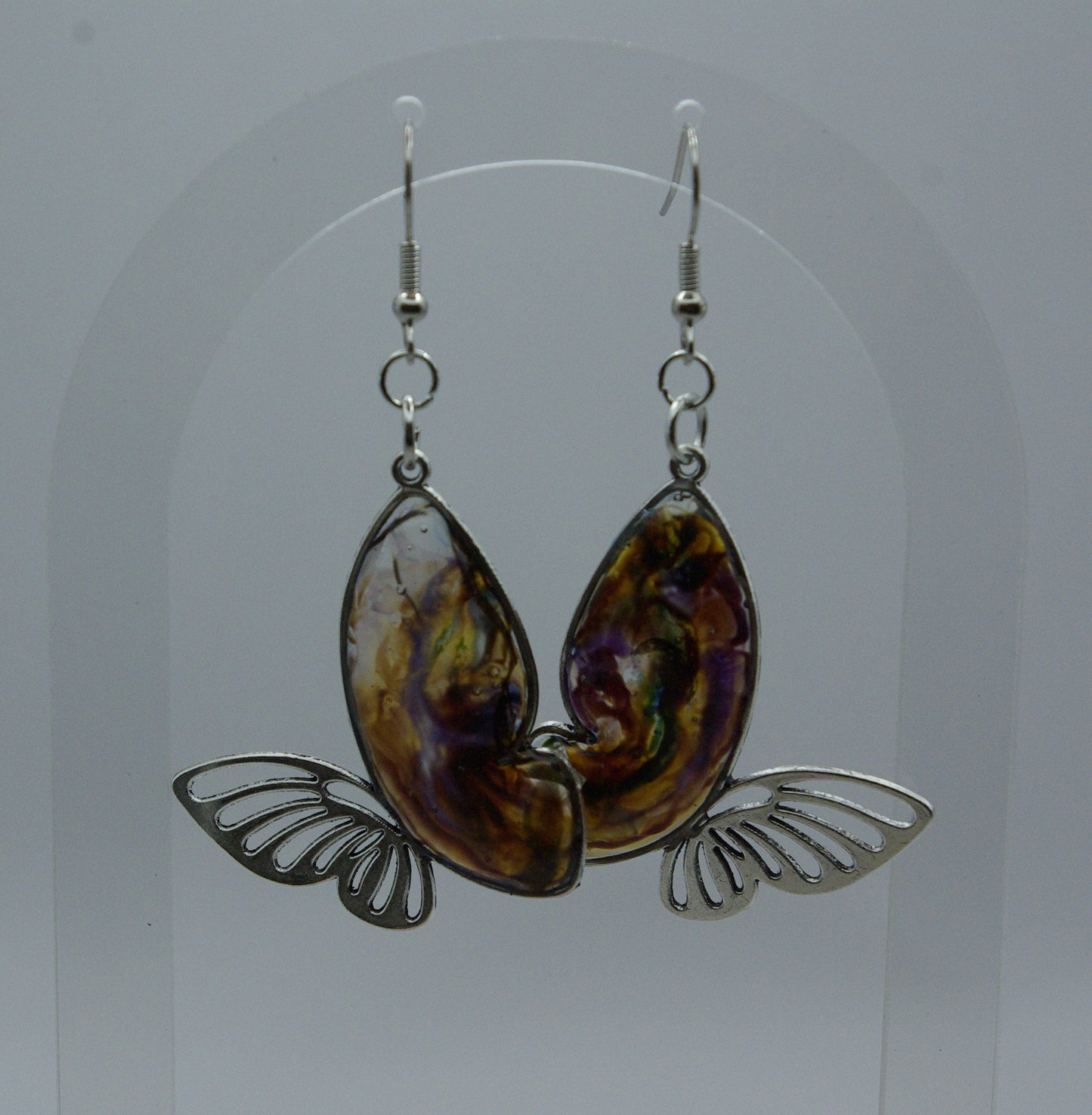 Boucle d'oreille en époxy