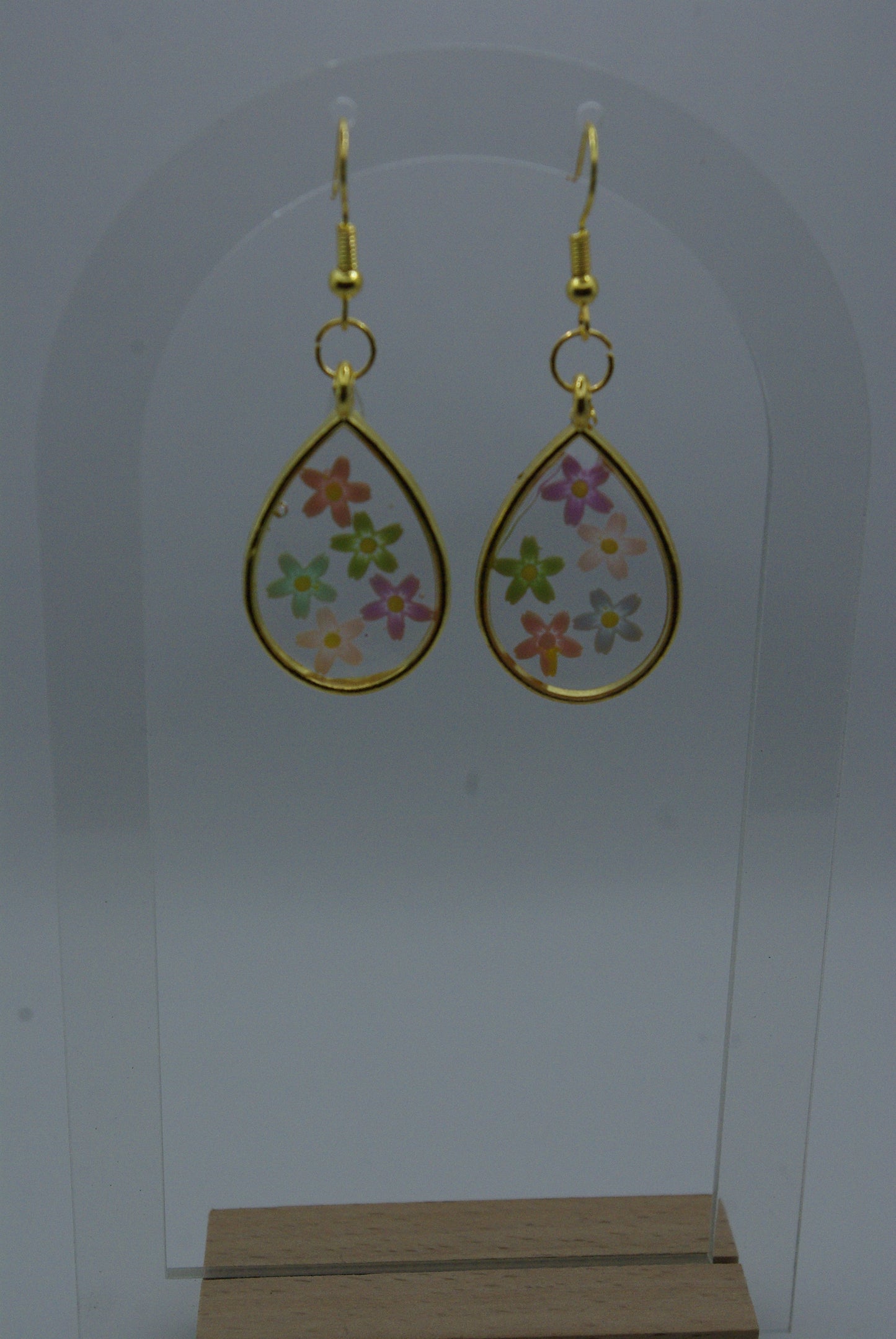 Boucle d'oreille en époxy