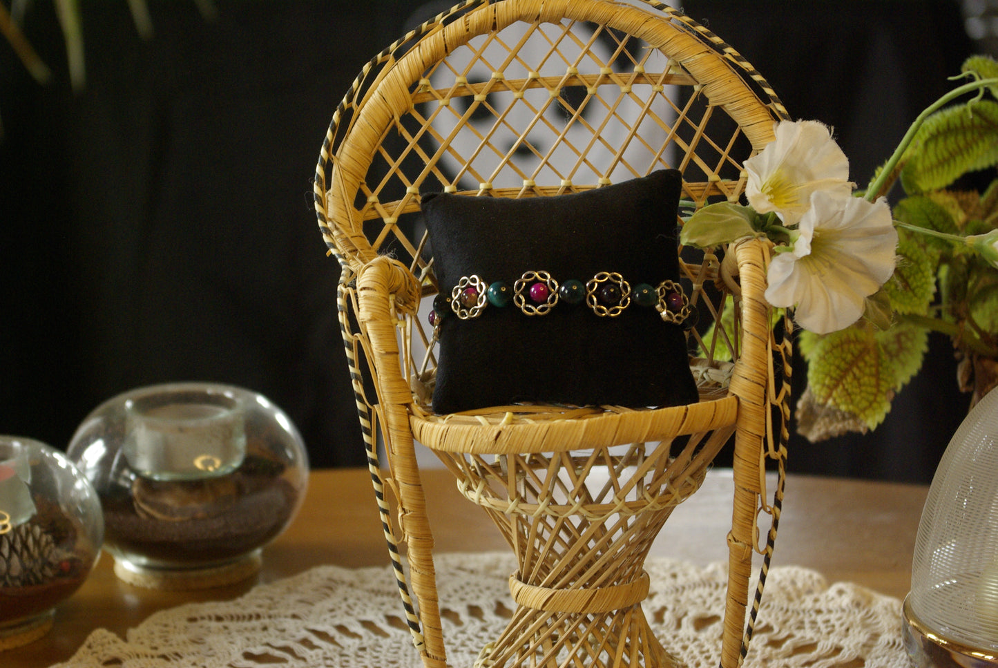 Bracelet en perles de pierres naturelles