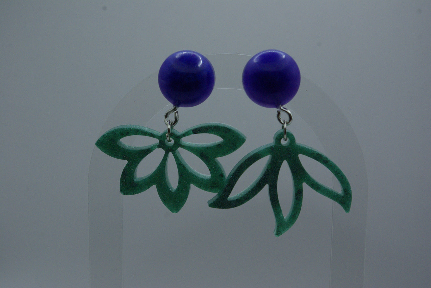 Boucle d'oreille en époxy + Pendentif