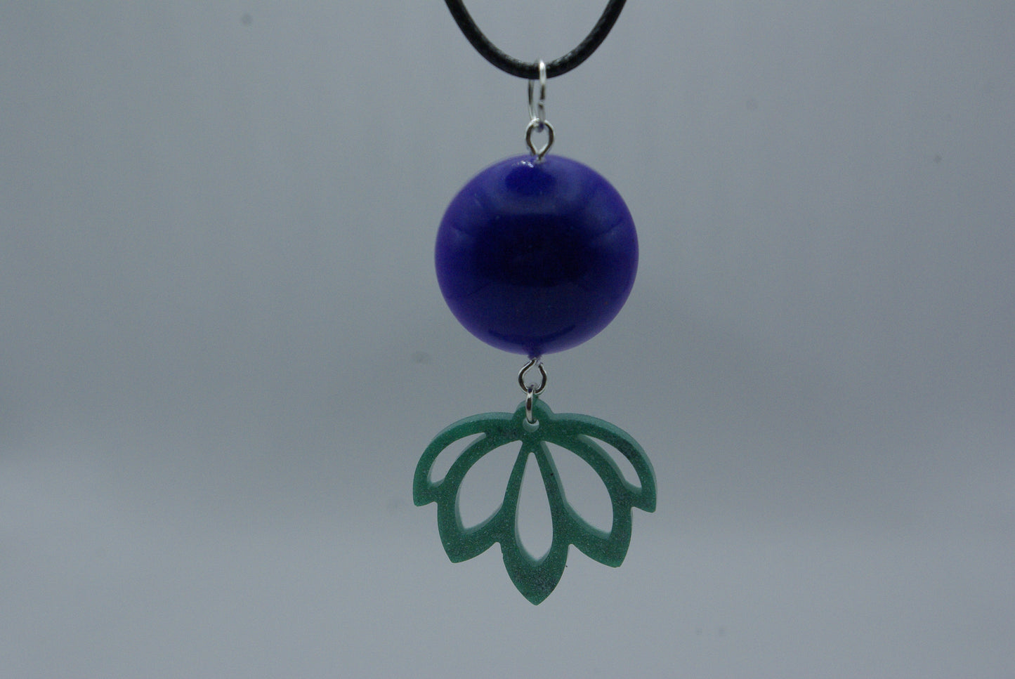Boucle d'oreille en époxy + Pendentif