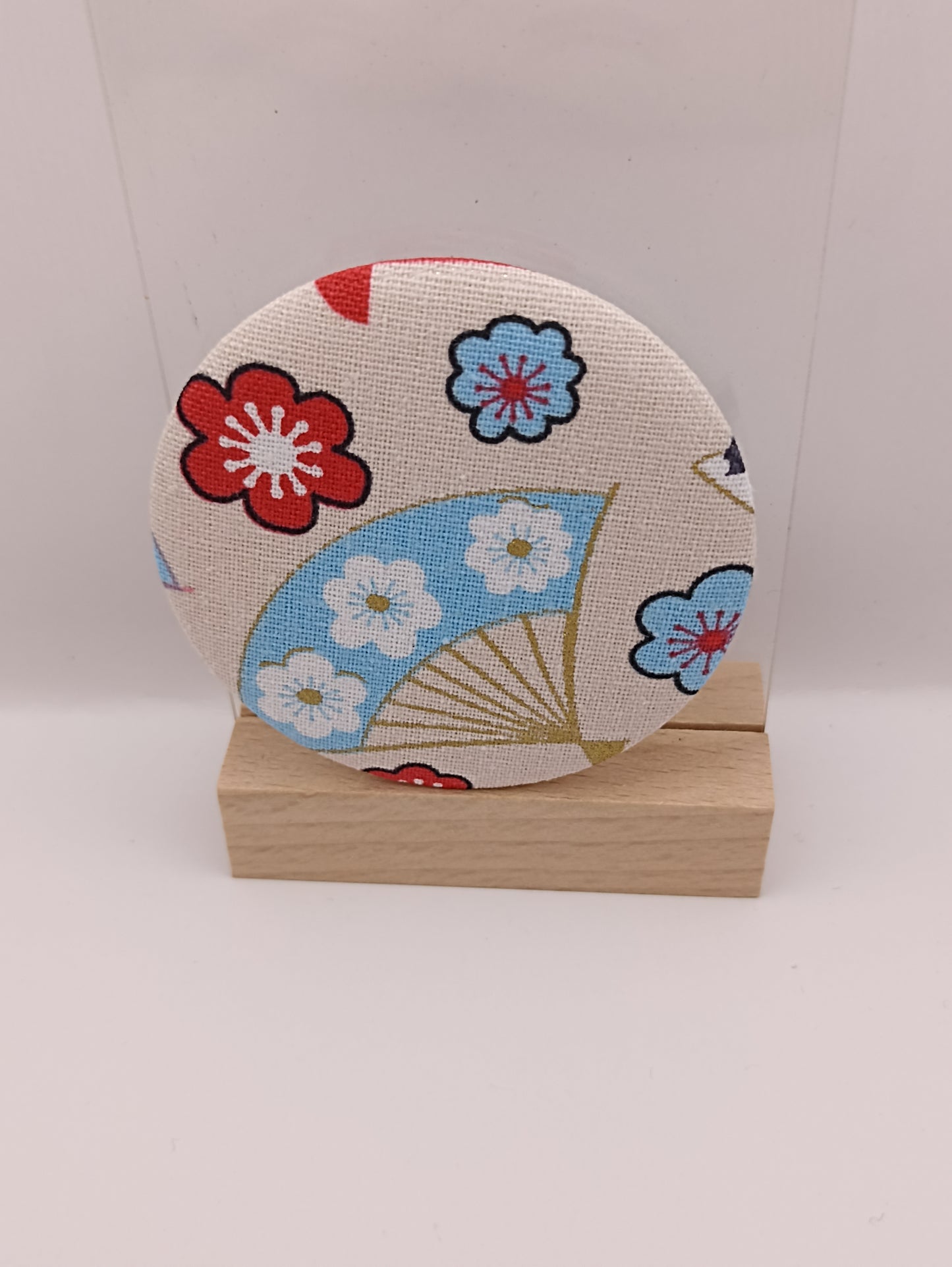Miroir de poche - tissus japonais avec motifs