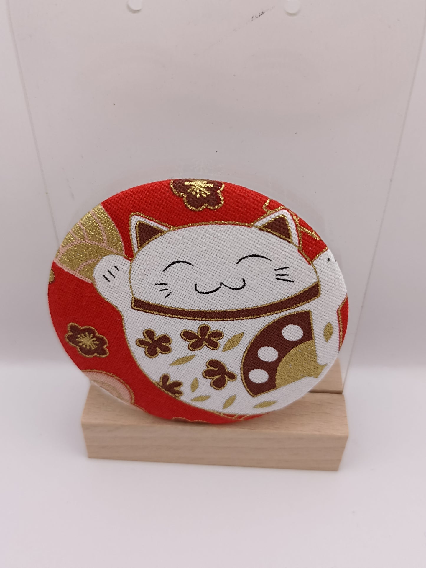 Miroir de poche - tissus japonais avec animaux