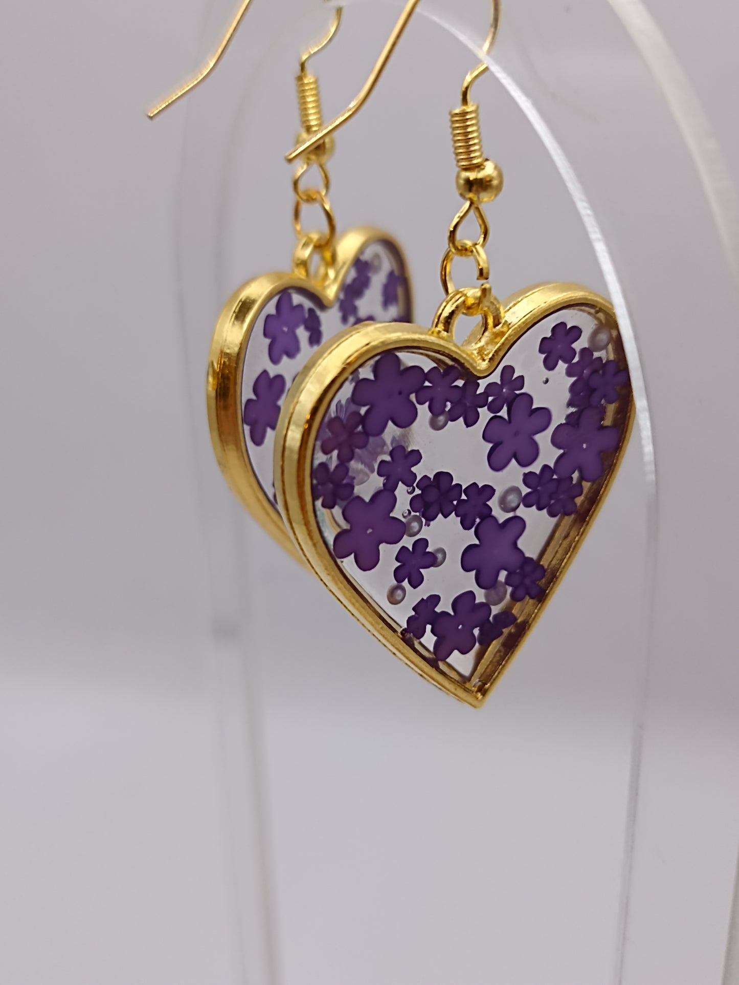 Boucle d'oreille en époxy