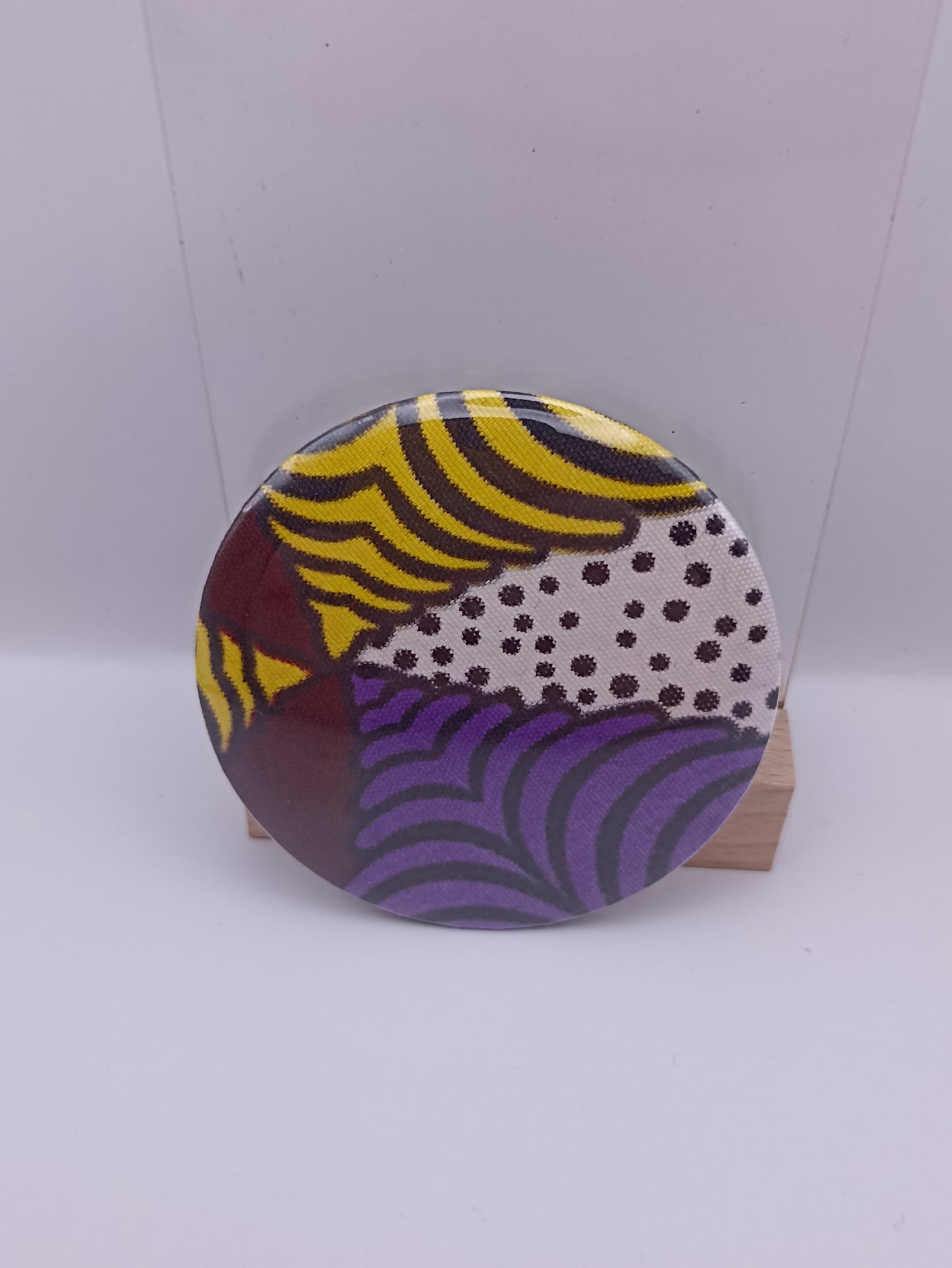 Miroir de poche - tissus wax