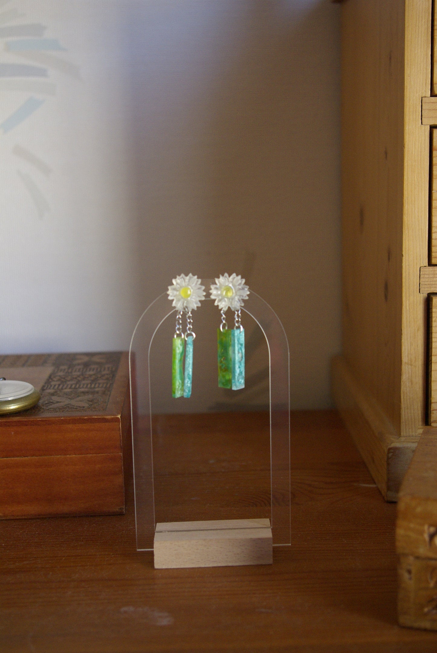 Boucle d'oreille marguerite