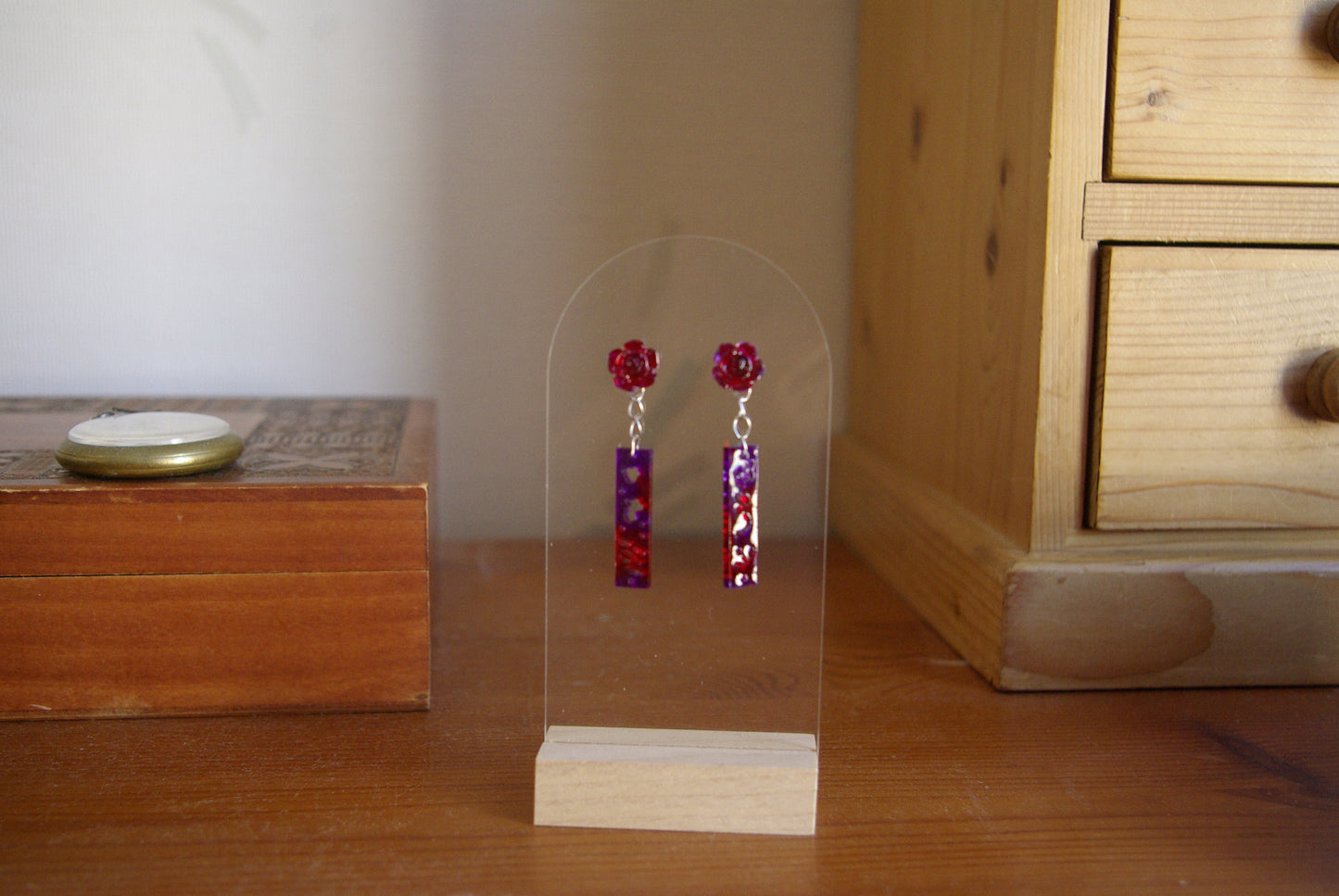 Boucle d'oreille Collection Rose