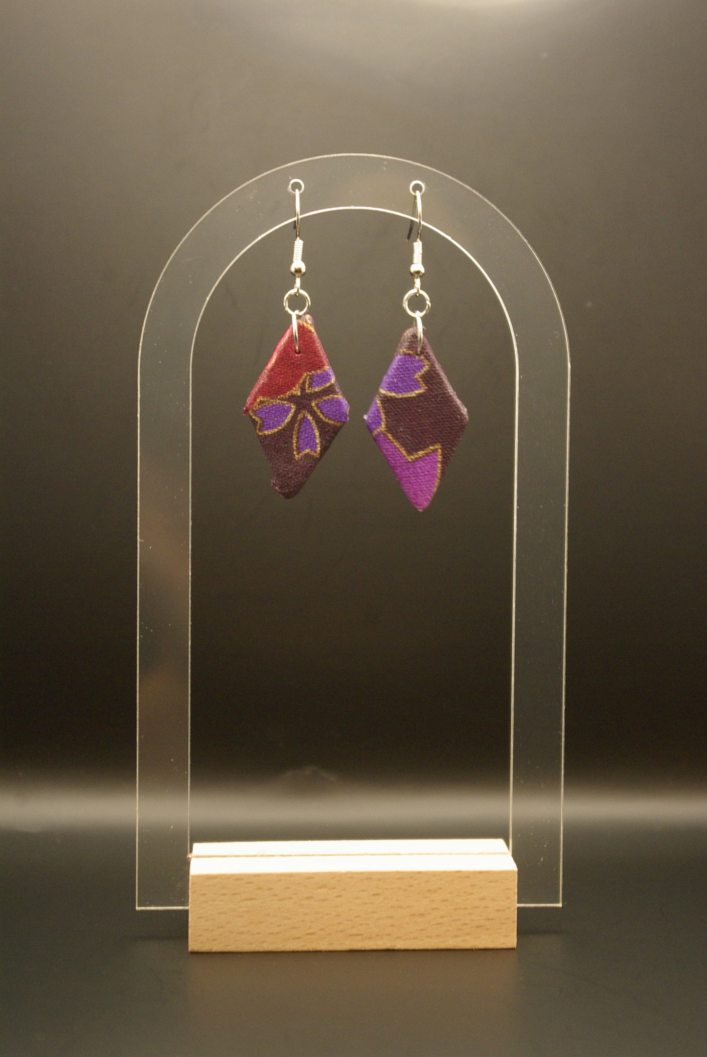 Boucle d'oreille losange