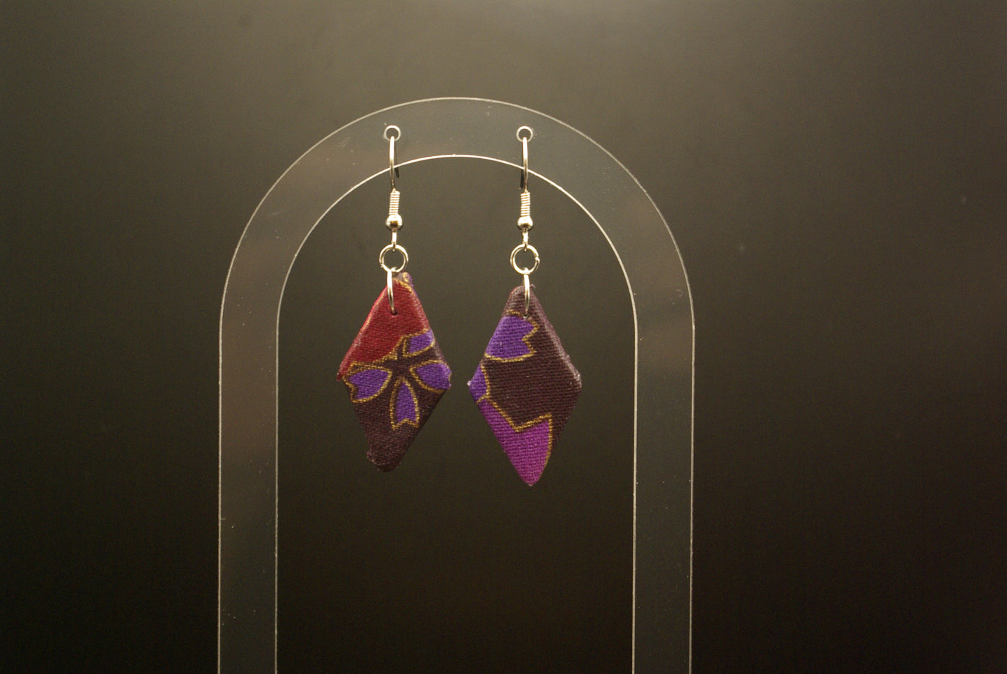 Boucle d'oreille losange