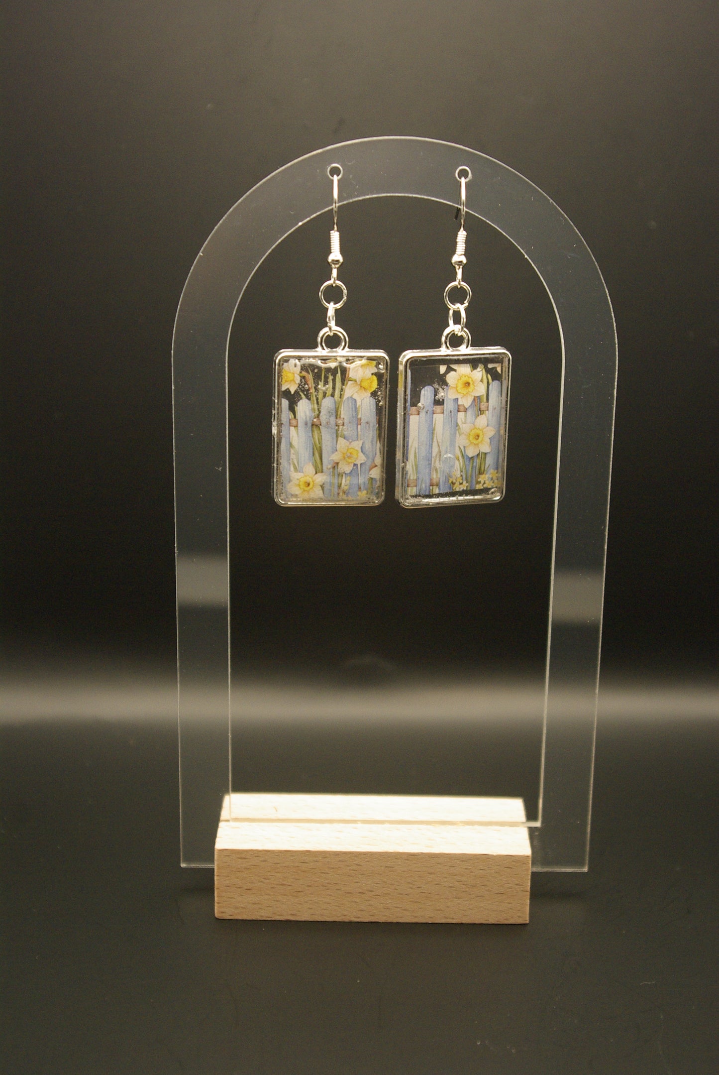 Boucle d'oreille en epoxy
