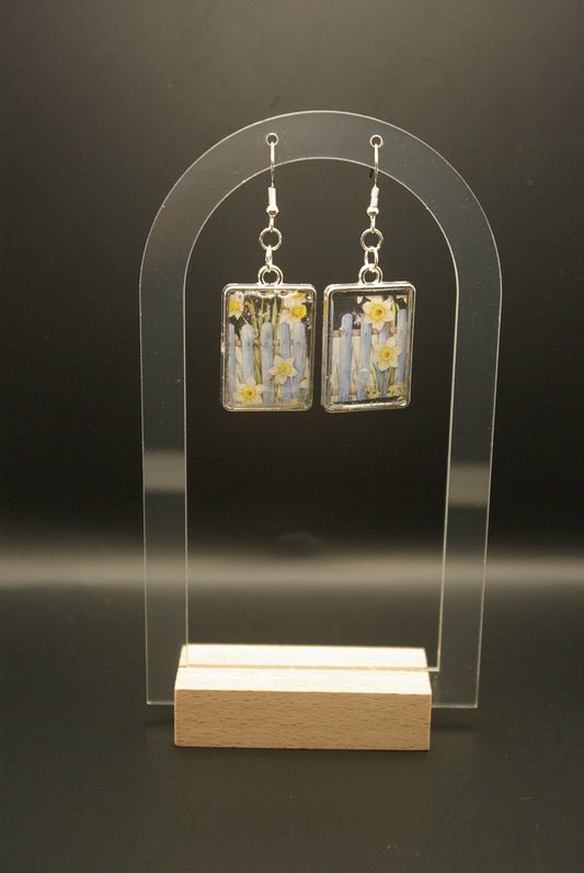 Boucle d'oreille en epoxy