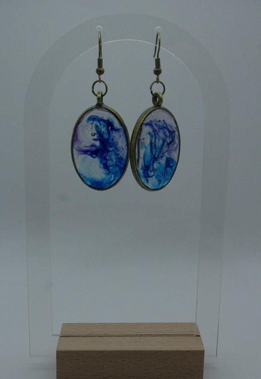 Boucle d'oreille en époxy