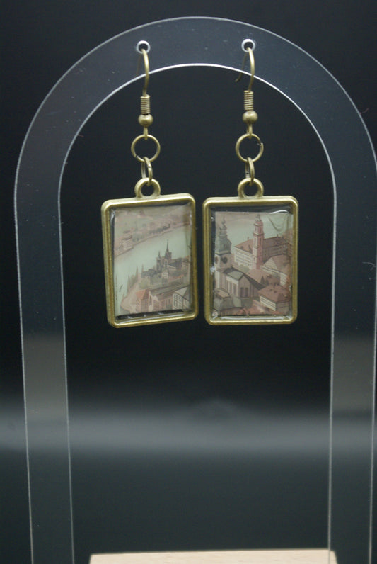Boucle d'oreille en époxy