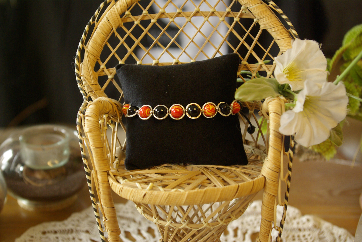 Bracelet en perles de pierres naturelles
