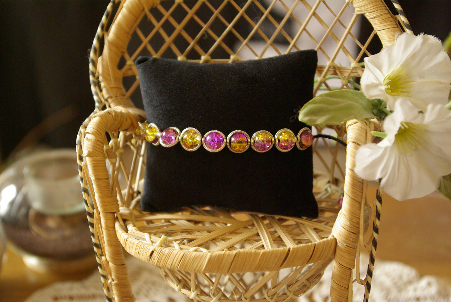 Bracelet en perles de verre