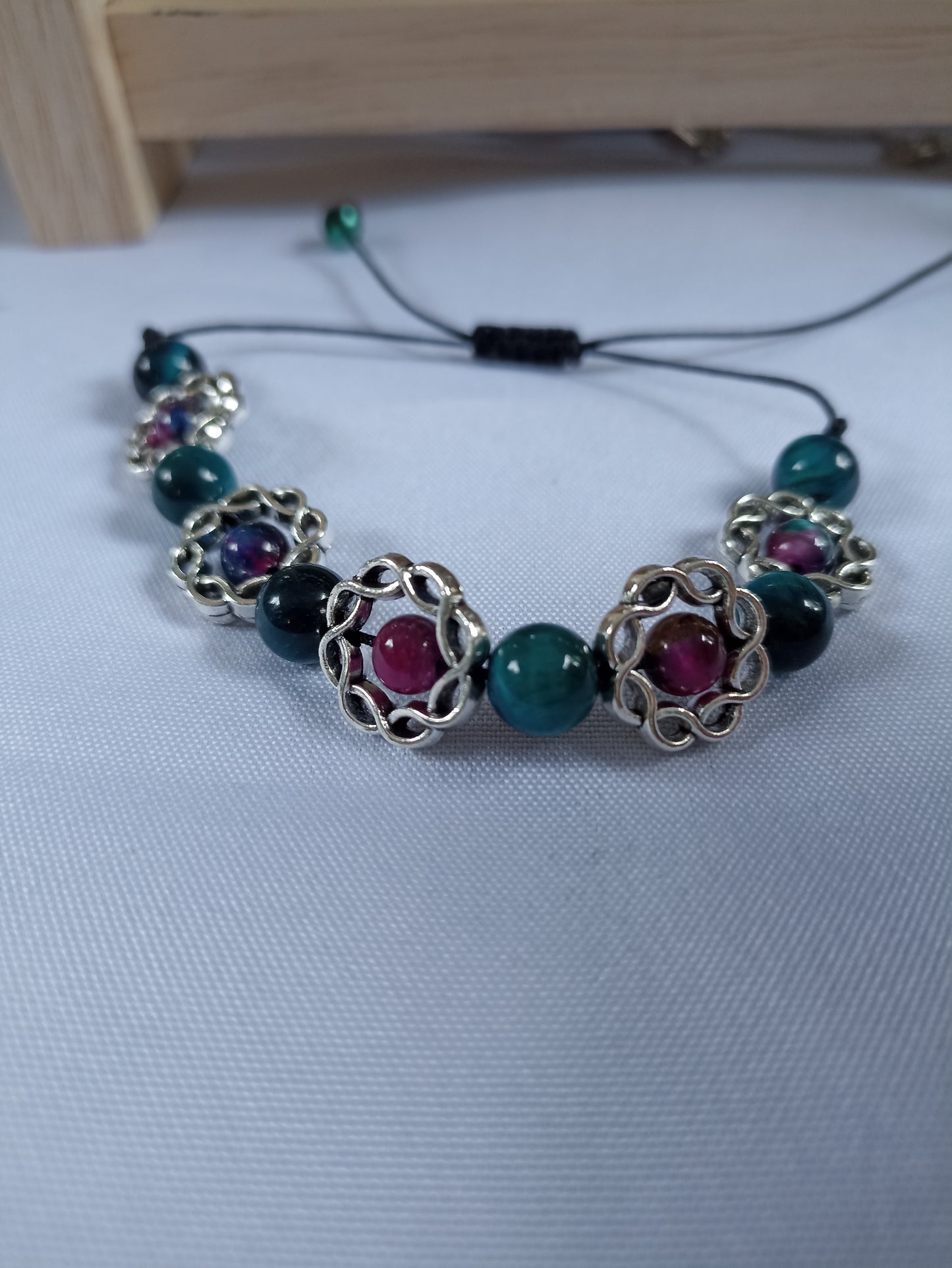 Bracelet en perles de pierres naturelles