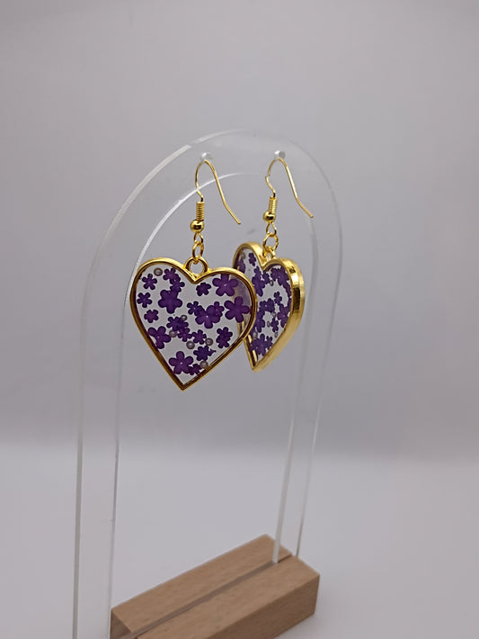 Boucle d'oreille en époxy