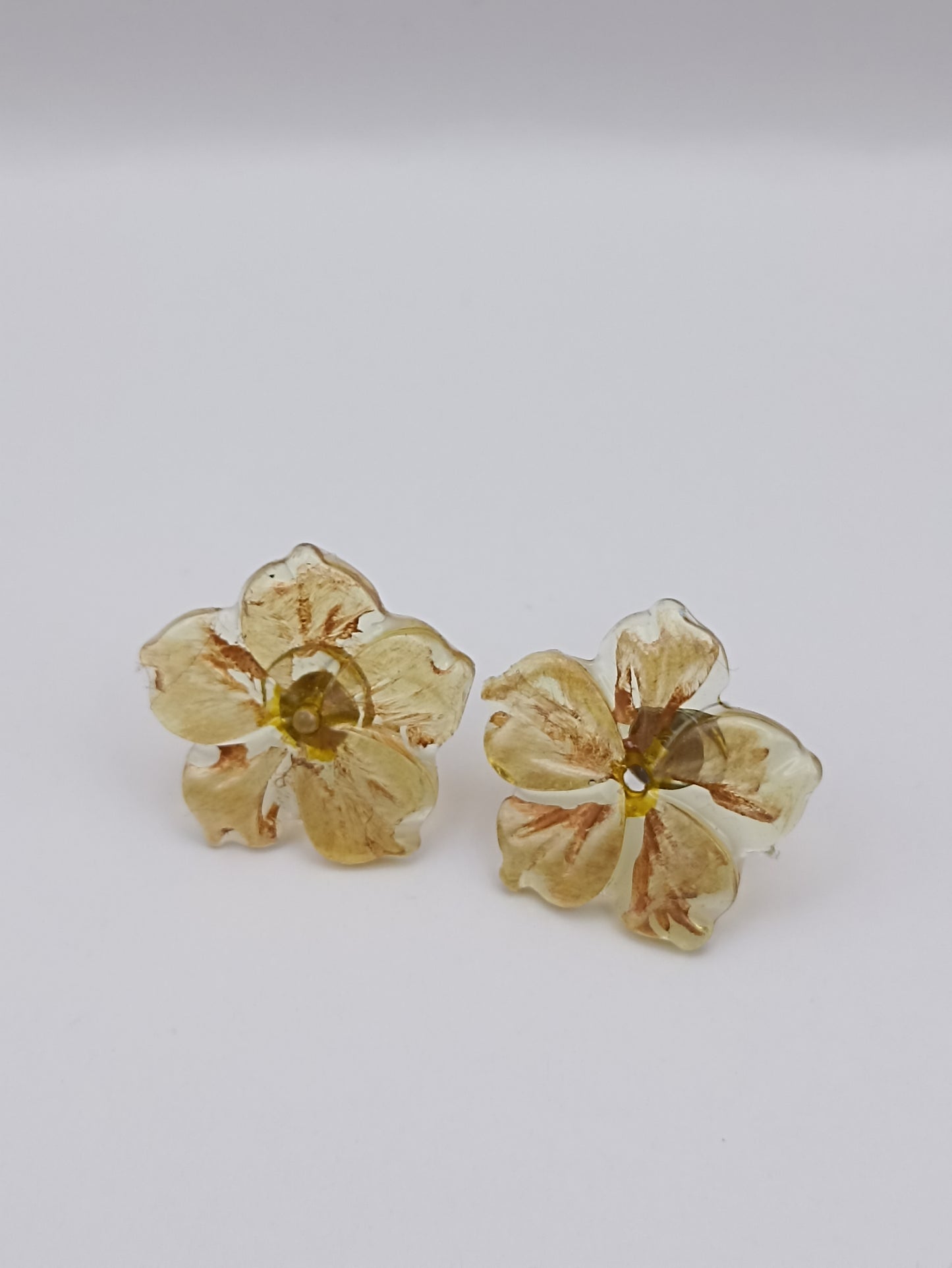 Boucle d'oreille en époxy - clou