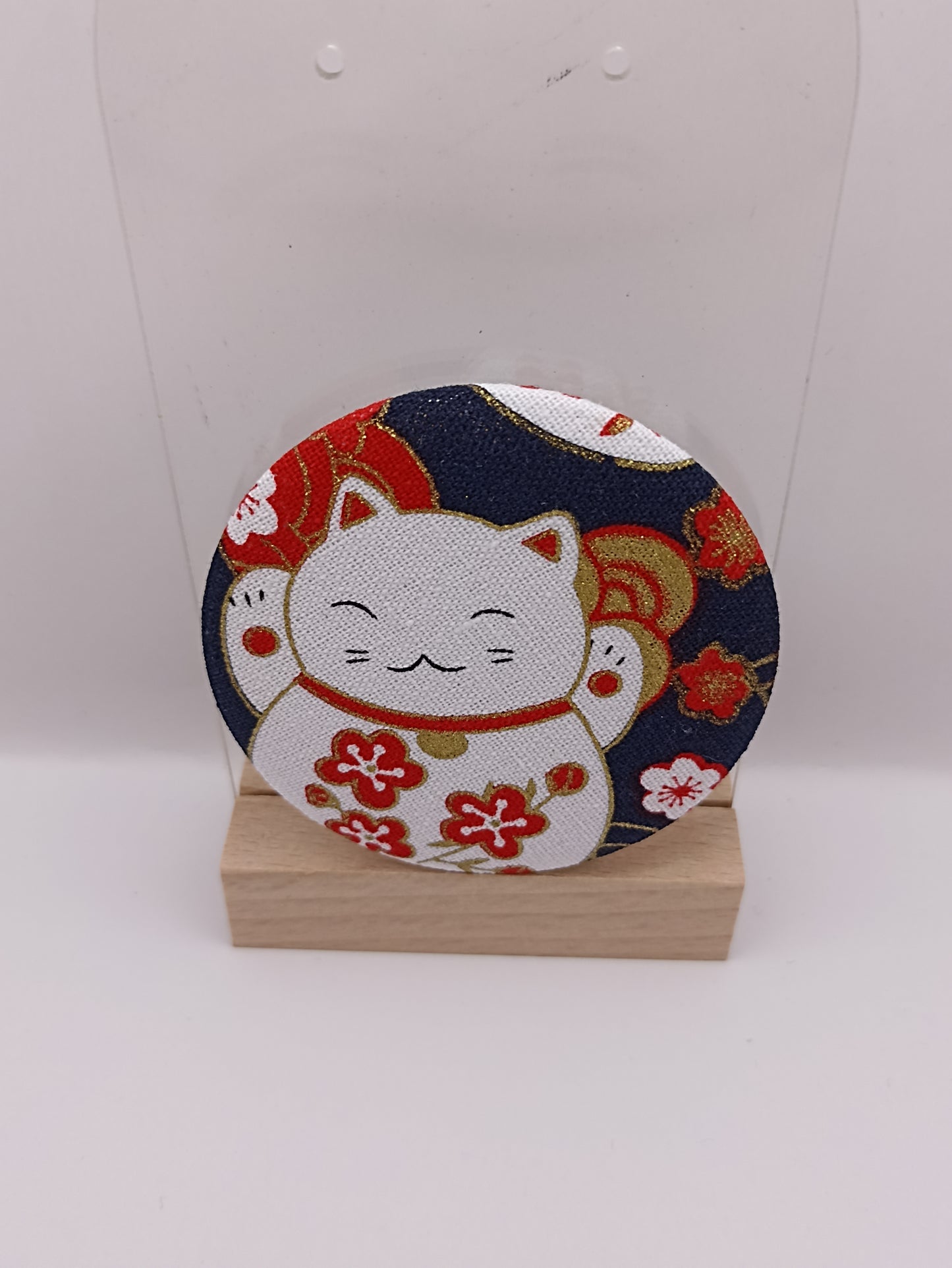 Miroir de poche - tissus japonais avec animaux