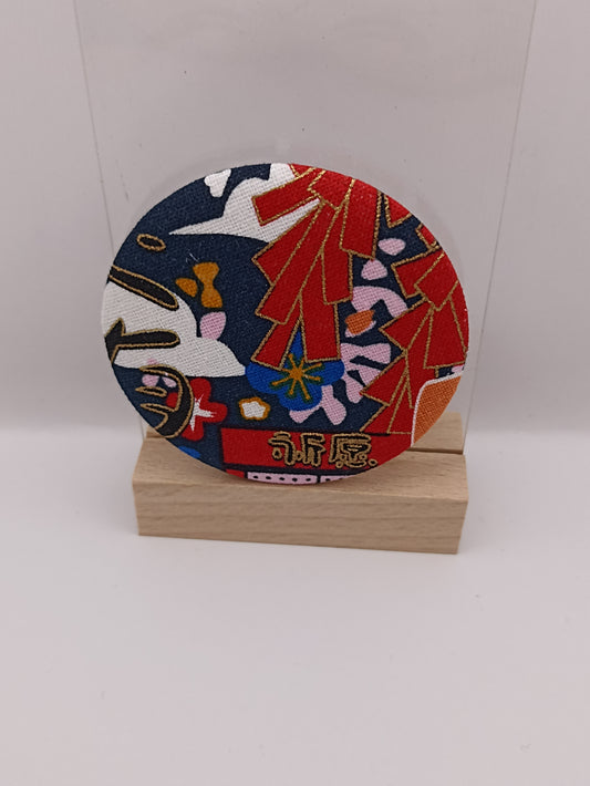 Miroir de poche - tissus japonais avec motifs